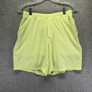 Lululemon Pacebreaker Shorts Mens Medium Yellow 7in Lined Running Athletic